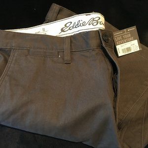 Eddie Bauer NEW Classic Chino 34 waist olive green